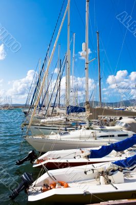 Sailing yachts in Sardinia