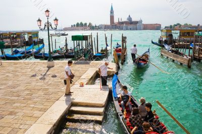 Venice gondolas