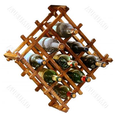 wooden stander for vine bottles