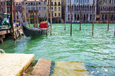 Venetian gondola on Grand Canal