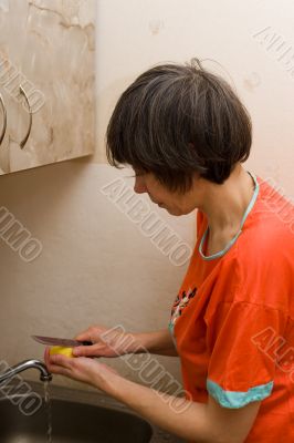 Housewife with Potatoes