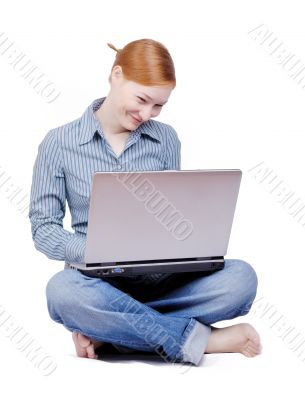 The woman with the laptop
