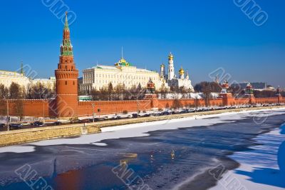 Moscow Kremlin in winter
