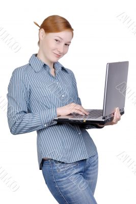 The woman with the laptop