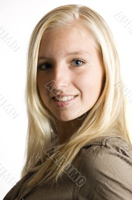 portrait of a blond teenager