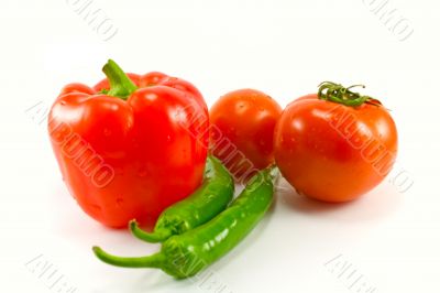 peppers and tomatoes
