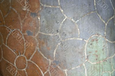 Detail of the ceramics from the Casa Batllo in Barcelona, Spain