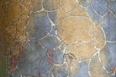 Detail of the ceramics from the Casa Batllo in Barcelona, Spain