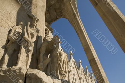 Details of Sagrada Familia in Barcelona