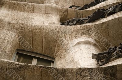 modernist house by antonio gaudi - la padrera. detail