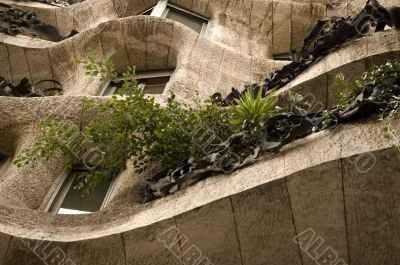 modernist house by antonio gaudi - la padrera. detail