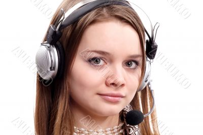 Teenage girl in headphones