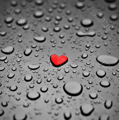 Heart as a rain drop