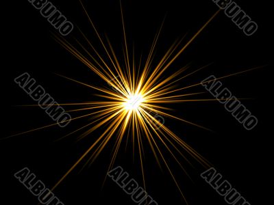Star on a black background.