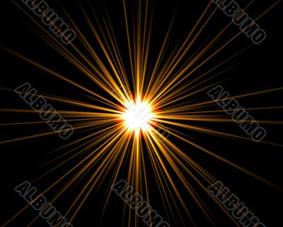 Star on a black background.