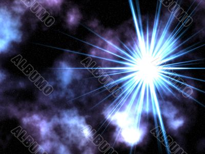 Raster illustration of stars.