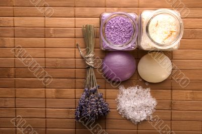 lavender bath items. aromatherapy