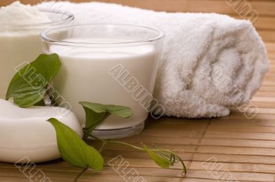 milk bath. white spa