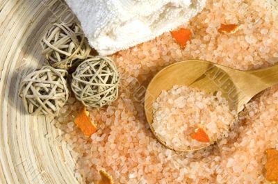 orange salt. sweet aroma bath