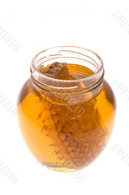 fresh honey with honeycomb