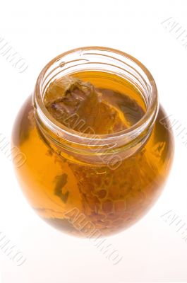fresh honey with honeycomb