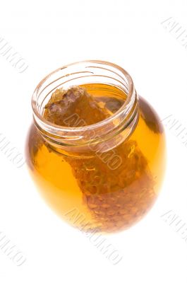 fresh honey with honeycomb