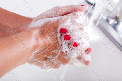 Woman Washing Hands
