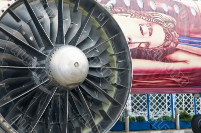 Airplane jet engine