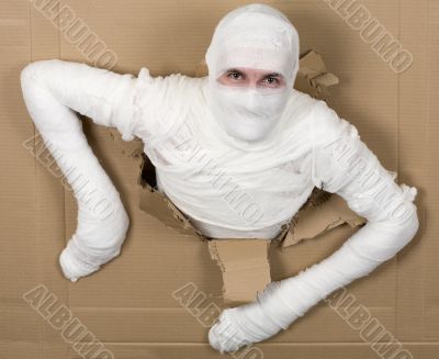 Man in costume mummy