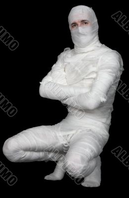 Man in costume of mummy