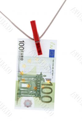 big banknote closeup on white
