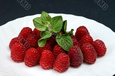 Fresh ripe raspberry