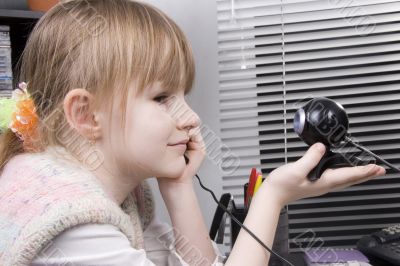 girl and web camera