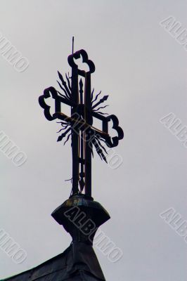 Cross on church roof