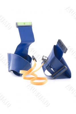 computer cables closeup