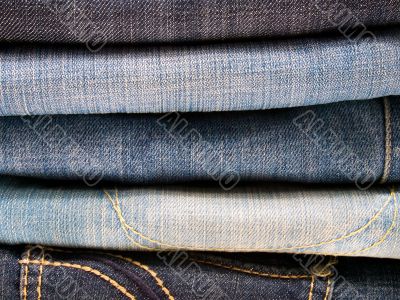 Stack of jeans