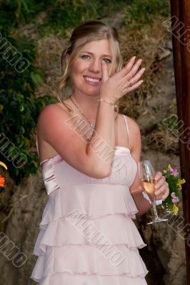 Teary eyed bridesmaid