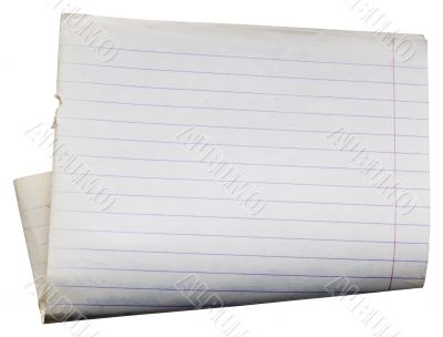 Sheet of Old note book