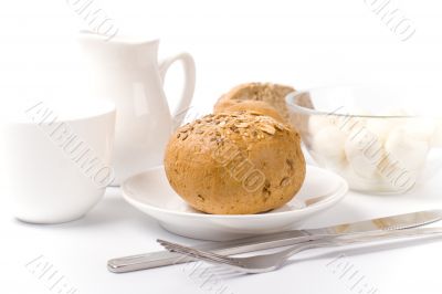 bread, milk and mozzarella