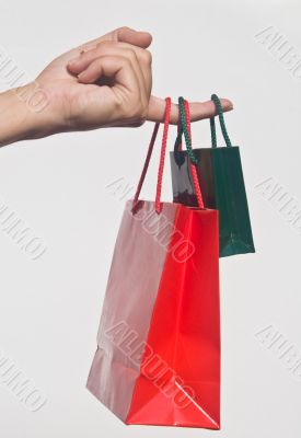 Hand with shopping bags