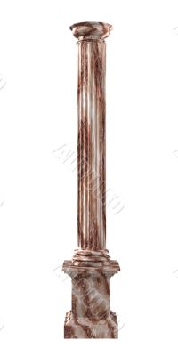 3d rendered illustration of a marble column