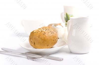 bread, milk and mozzarella