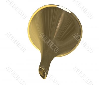 Funnel in yellow gold - 3d made
