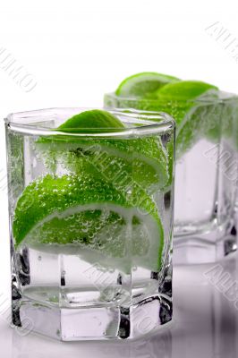 water with lime