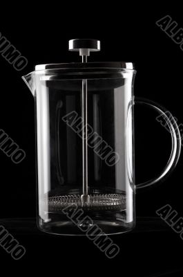 French-press in black background_2