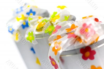 gift boxes with colorful bows