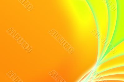 Abstract fantastic orange and green background