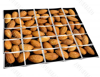 almonds collage