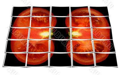 tomato puzzle collage