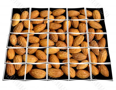 almonds collage